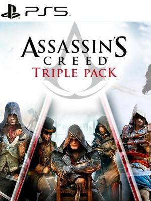 3 juegos en 1 Pack triple Assassins Creed Black Flag, Unity, Syndicate Ps5