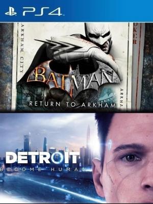 3 JUEGOS EN 1 Batman Return to Arkham MAS Detroit Become Human PS4