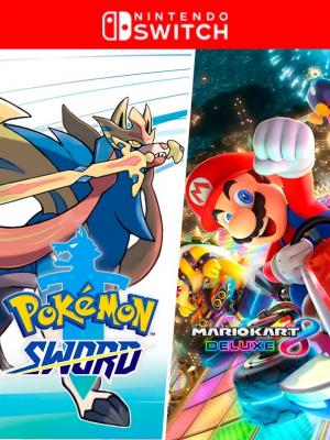 Pokémon Sword mas Mario Kart 8 Deluxe - Nintendo Switch